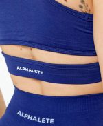 klær T442123 ekte indigo blå stratus bh kvinner Alphalete - Bilde 4