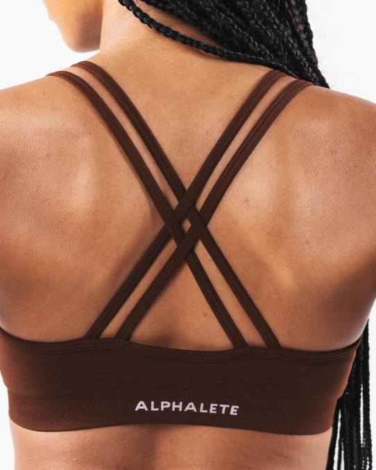 klær T44212 manhattan brun forsterke dyp v bra kvinner Alphalete - Bilde 5