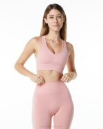 klær T442130 blomst rosa forsterke BH kvinner Alphalete