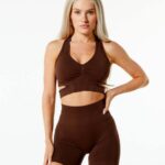 klær T442133 rik brun stratus bh kvinner Alphalete