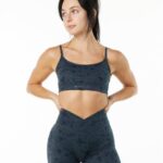 klær T442151 pebble print hval blå overflate ubegrenset bh kvinner Alphalete