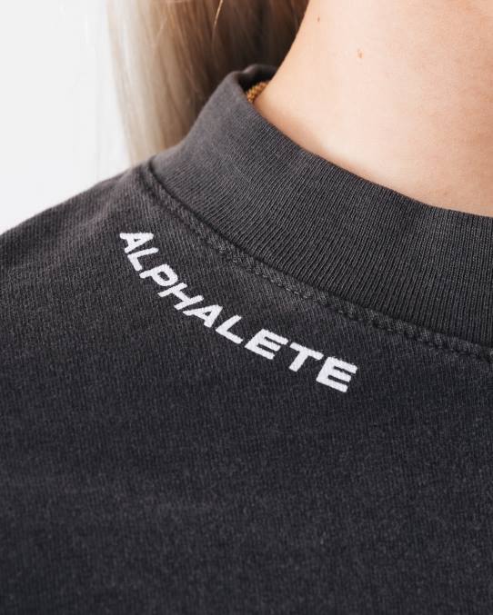 klær T442197 vintage svart gradient ldb tee unisex Alphalete - Bilde 6