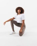 klær T442202 hvit core airtech ss crop kvinner Alphalete - Bilde 2