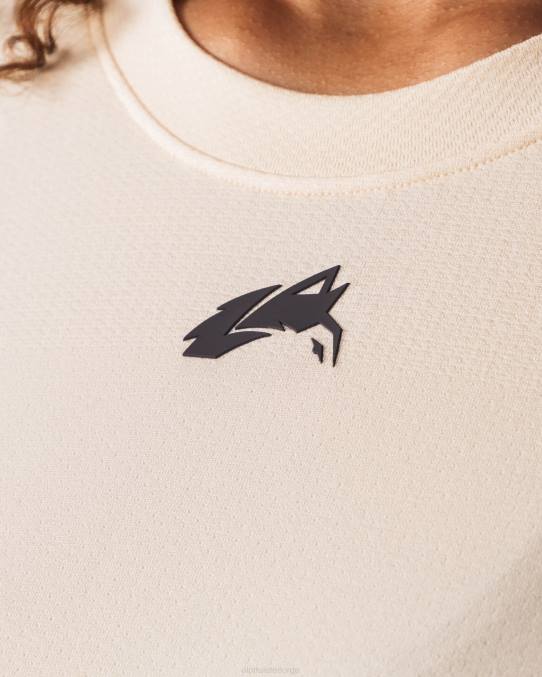klær T442203 beige brun wolf head airtech ss crop kvinner Alphalete - Bilde 5