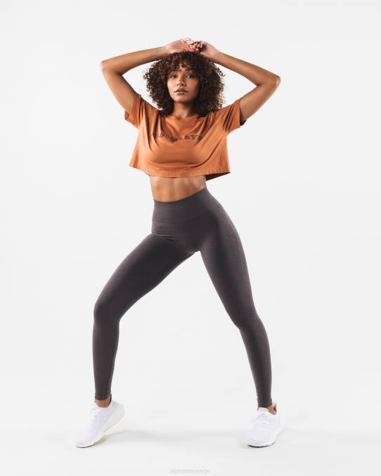 klær T442204 legert oransje core airtech ss crop kvinner Alphalete - Bilde 2
