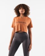 klær T442204 legert oransje core airtech ss crop kvinner Alphalete