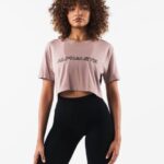 klær T442205 porselensbrun core airtech ss crop kvinner Alphalete