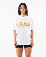 klær T442228 hvit pumpe universitets-t-skjorte unisex Alphalete - Bilde 3