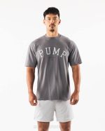klær T442229 koksgrå pumpe universitets-t-skjorte unisex Alphalete - Bilde 2