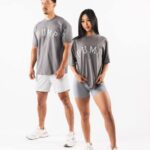 klær T442229 koksgrå pumpe universitets-t-skjorte unisex Alphalete