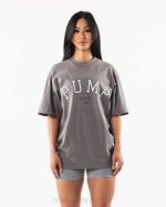 klær T442229 koksgrå pumpe universitets-t-skjorte unisex Alphalete - Bilde 3