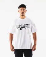 klær T442231 hvit svart ulvhodet-skjorte unisex Alphalete - Bilde 2