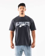 klær T442232 delfinblå ulvhodet-skjorte unisex Alphalete - Bilde 2