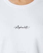klær T442233 hvit svart signatur oversized t-skjorte kvinner Alphalete - Bilde 4