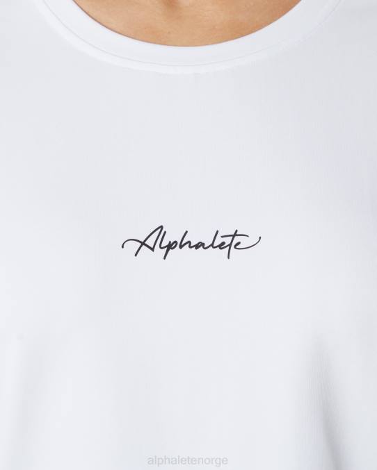 klær T442233 hvit svart signatur oversized t-skjorte kvinner Alphalete - Bilde 4