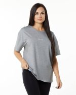 klær T442234 gråmelert signatur oversized t-skjorte kvinner Alphalete - Bilde 2