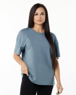 klær T442235 tåke blå signatur oversized t-skjorte kvinner Alphalete - Bilde 2