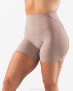 klær T442308 sandbrun aura kort 5" kvinner Alphalete