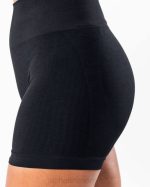 klær T442318 svart forsterke kontur kort 5" kvinner Alphalete - Bilde 6