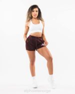 klær T442326 sangria rød signatur mesh kort 4" kvinner Alphalete - Bilde 2