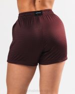 klær T442326 sangria rød signatur mesh kort 4" kvinner Alphalete - Bilde 4