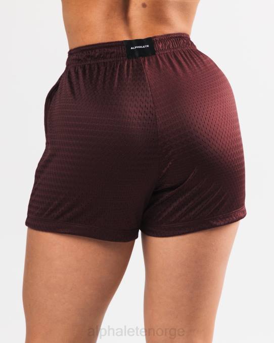 klær T442326 sangria rød signatur mesh kort 4" kvinner Alphalete - Bilde 4