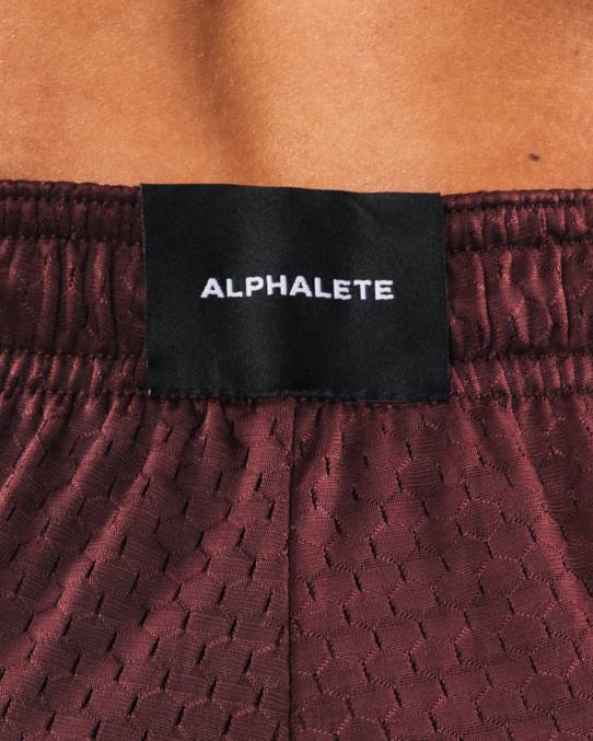 klær T442326 sangria rød signatur mesh kort 4" kvinner Alphalete - Bilde 6