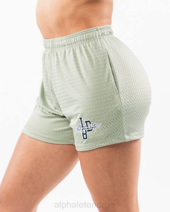 klær T442328 salvie grønn signatur mesh kort 4" kvinner Alphalete - Bilde 3
