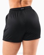 klær T442329 svart/salvie signatur mesh kort 4" kvinner Alphalete - Bilde 4
