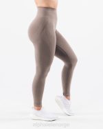 klær T442405 mokka brun forsterke kontur legging kvinner Alphalete - Bilde 5