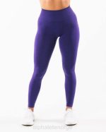 klær T442411 elektrisk lilla forsterke legging kvinner Alphalete - Bilde 3