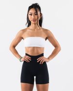 klær T44241 hvit aura bandeau kvinner Alphalete
