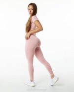 klær T442439 blomst rosa forsterke legging kvinner Alphalete - Bilde 2