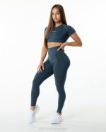 klær T442442 hvalblått forsterke legging kvinner Alphalete - Bilde 2