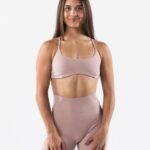 klær T44245 porselensbrun aura bh med stropper kvinner Alphalete