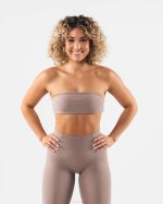 klær T44247 sandbrun aura bandeau kvinner Alphalete