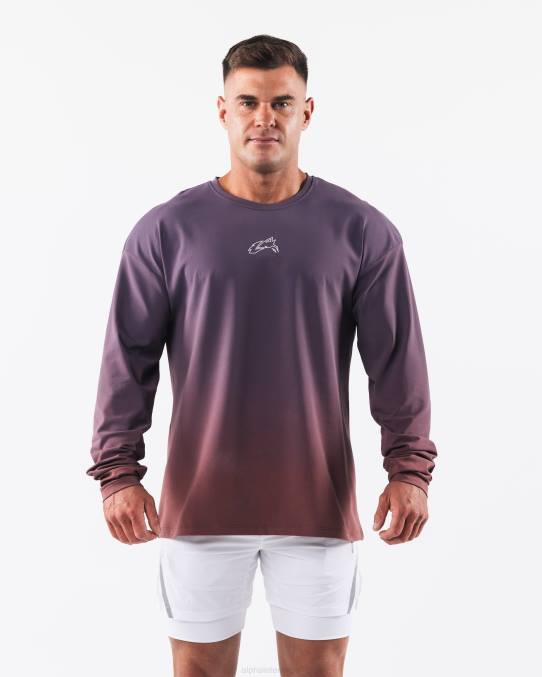 klær T442494 støvete rosa gradient lilla ulvehode er tee menn Alphalete - Bilde 1