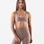 klær T44249 sandbrun aura sculpt bh kvinner Alphalete