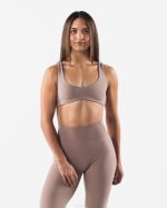 klær T44249 sandbrun aura sculpt bh kvinner Alphalete