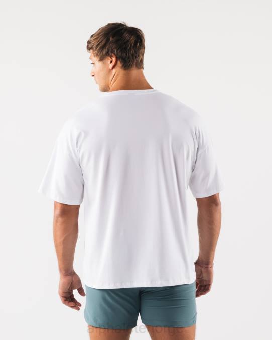 klær T442525 hvit wolf head paisley print t-skjorte menn Alphalete - Bilde 4