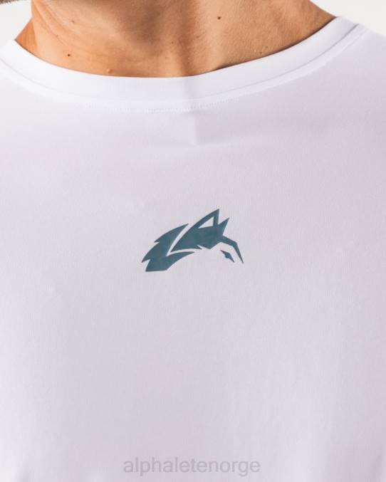klær T442525 hvit wolf head paisley print t-skjorte menn Alphalete - Bilde 5
