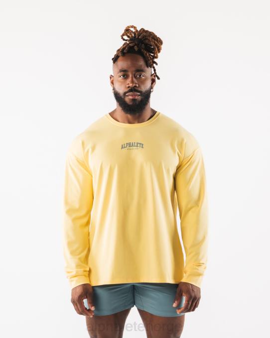 klær T442528 gul aa paisley print ls t-skjorte menn Alphalete - Bilde 1