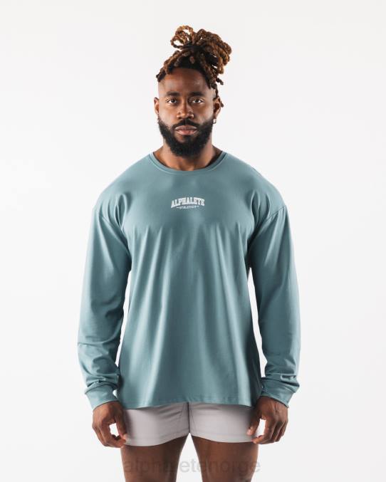klær T442529 Turkis blå aa paisley print ls t-skjorte menn Alphalete - Bilde 1