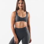 klær T44252 tinngrå aura sculpt bh kvinner Alphalete