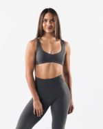 klær T44252 tinngrå aura sculpt bh kvinner Alphalete