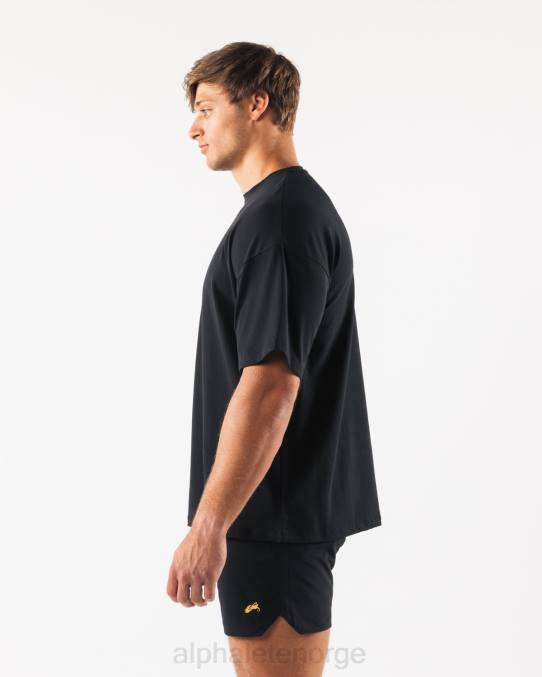 klær T442531 svart wolf head paisley print t-skjorte menn Alphalete - Bilde 4
