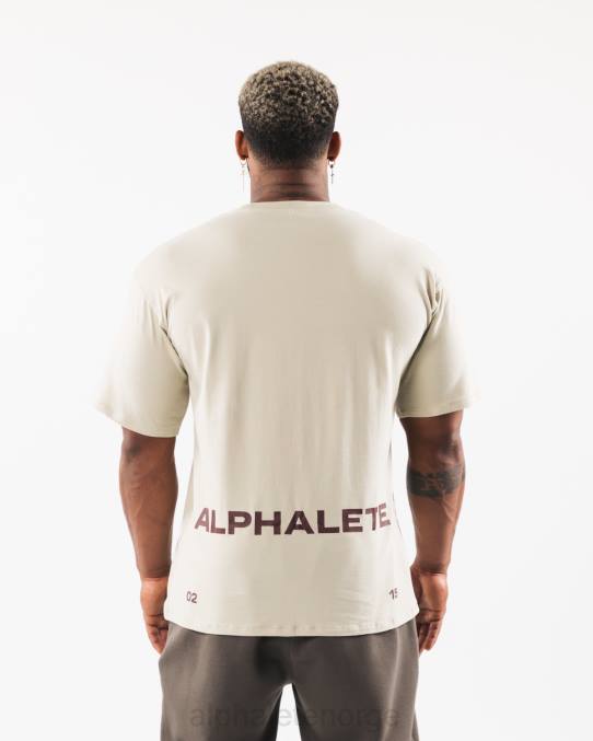 klær T442535 havskjell/sangria brun børstet crest t-skjorte menn Alphalete - Bilde 3