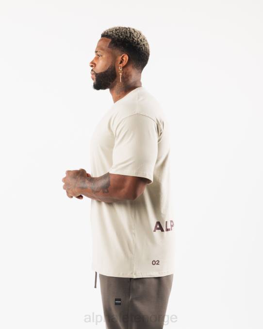 klær T442535 havskjell/sangria brun børstet crest t-skjorte menn Alphalete - Bilde 4