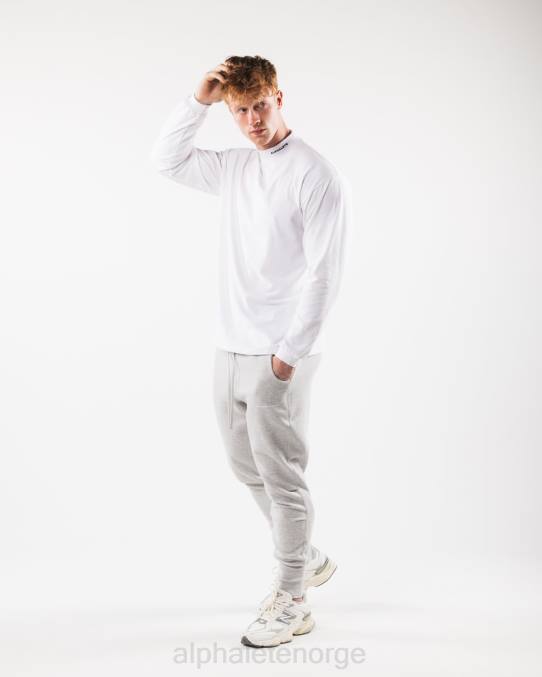 klær T442538 hvit børstet kjerne mock neck ls menn Alphalete - Bilde 2