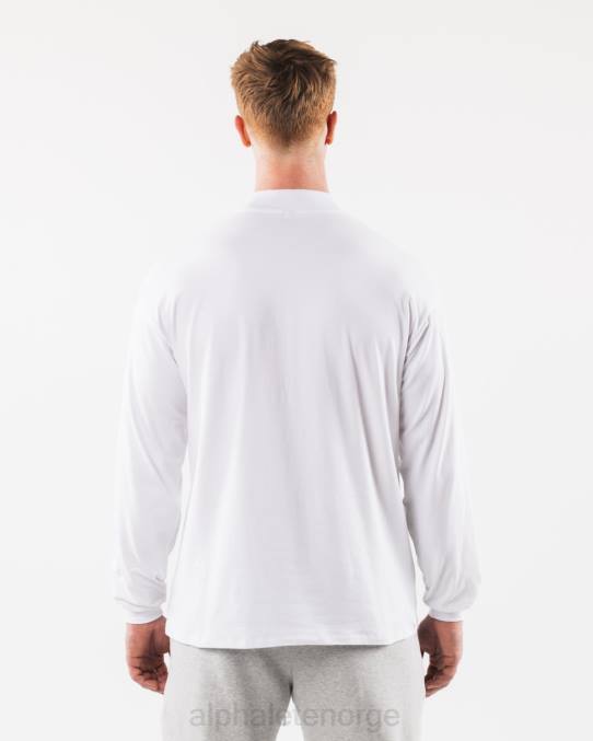 klær T442538 hvit børstet kjerne mock neck ls menn Alphalete - Bilde 3